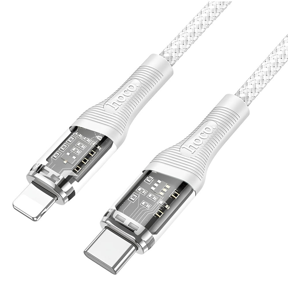 Data Cable Hoco U111 Transparent discovery edition Type-C to Lightning