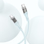 Data Cable Hoco U111 Transparent discovery edition Type-C to Type-C 60W 
