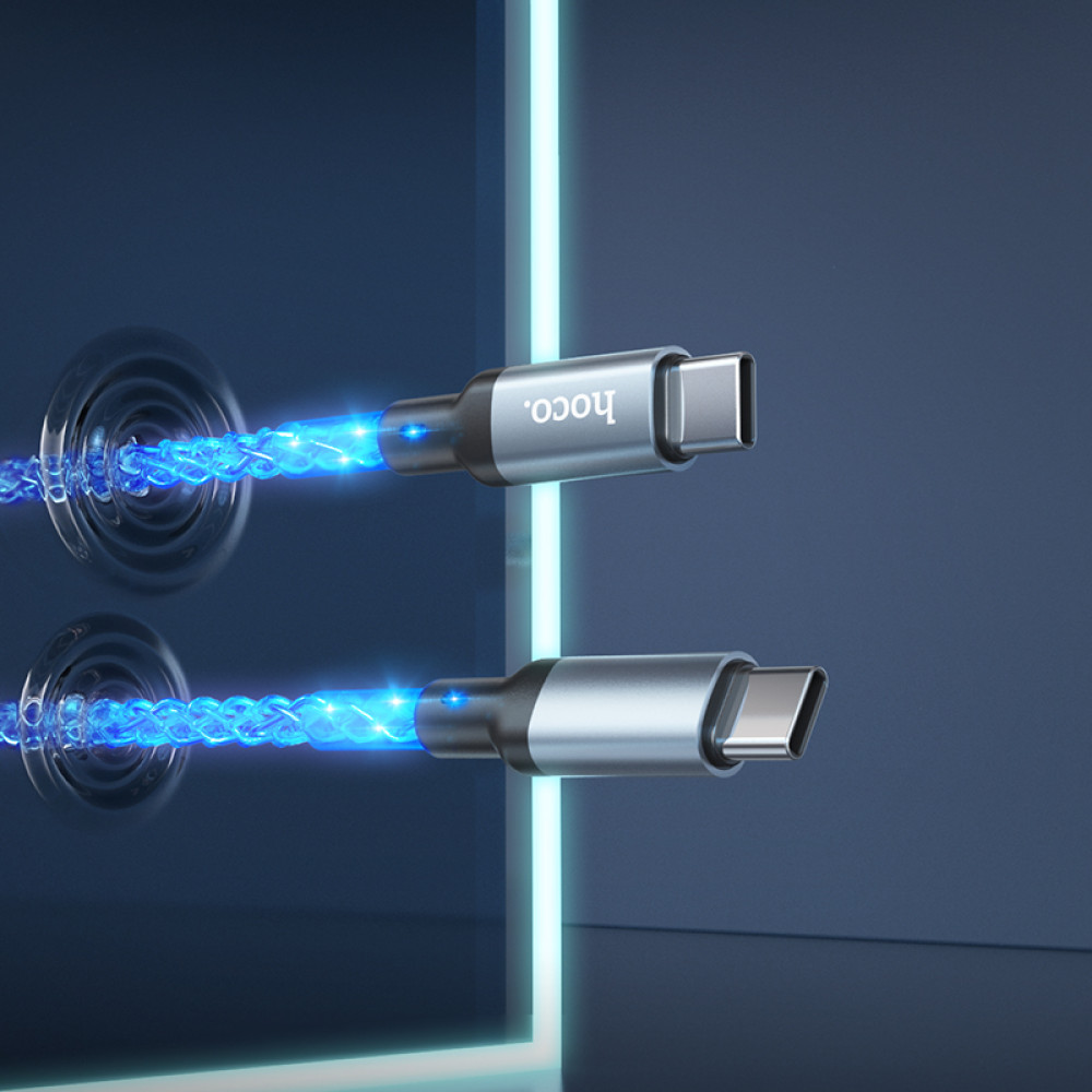 Data Cable Hoco U112 Shine Type-C to Type-C 60W 1m