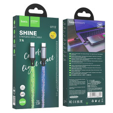 Data Cable Hoco U112 Shine Type-C to Type-C 60W 1m