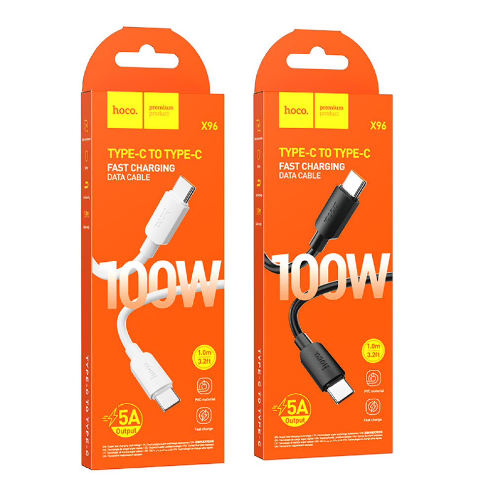 Data Cable Hoco X96 Hyper Type-C to Type-C 100W 1m