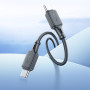 Data Cable Hoco X101 Assistant silicone Type-C to Type-C 60W 1m
