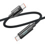 Data Cable Hoco U125 Benefit with display Type-C to Type-C 100W 1.2m