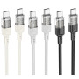 Data Cable Hoco U129 Spirit  transparent Type-C to Type-C 60W 1.2m