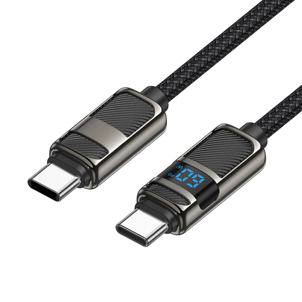 Data Cable Hoco U137 Line with display Type-C to Type-C 60W 1.2m