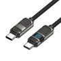 Data Cable Hoco U137 Line with display Type-C to Type-C 60W 1.2m