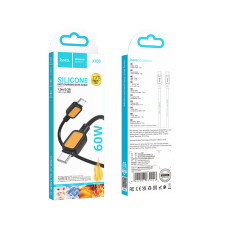 Data Cable Hoco X108 Benefit silicone Type-C to Type-C 60W 1m