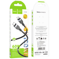 Data Cable Hoco X109 Energy silicone Type-C to Type-C 60W 1m
