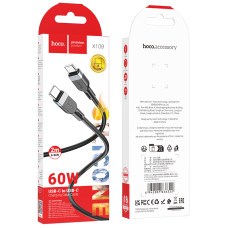 Data Cable Hoco X109 Energy silicone Type-C to Type-C 60W 2m