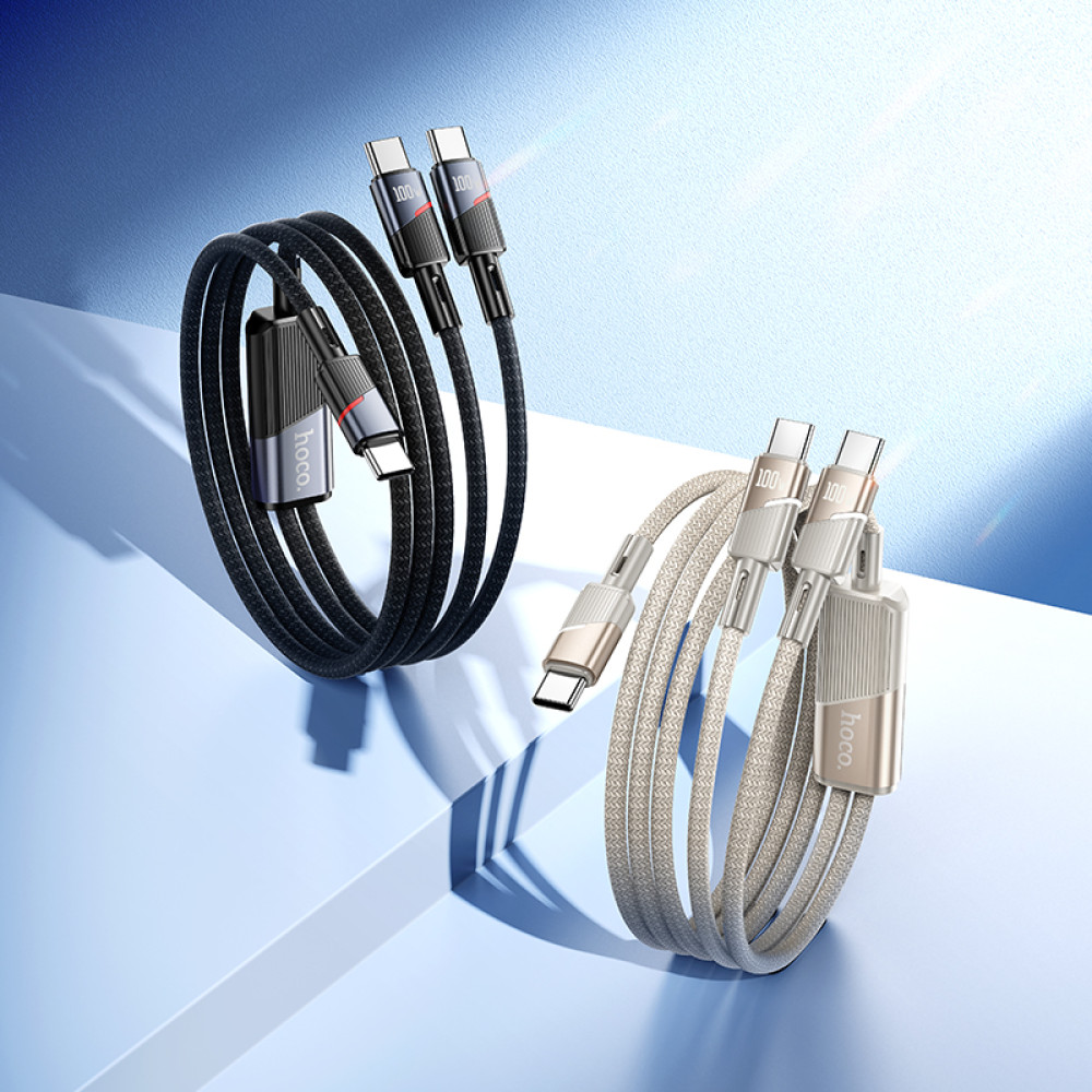 Data Cable Hoco U139 Type-C to Type-C+Type-C 100W 1.2m