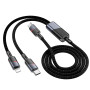 Data Cable Hoco U139 Type-C to Type-C+Lightning 100W 1.2m