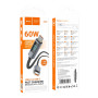 Data Cable Hoco X112 Favor with display Type-C to Type-C 60W 1m