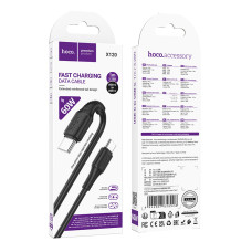 Data Cable Hoco X120 Beneficio Type-C to Type-C 60W 1m