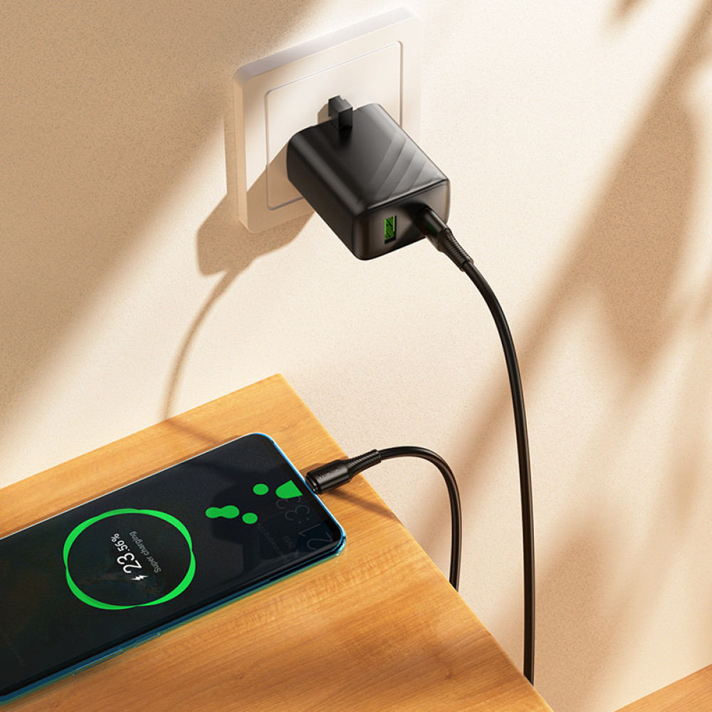 Data Cable Hoco X120 Beneficio Type-C to Type-C 60W 1m