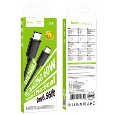 Data Cable Hoco X88 Gratified Type-C to Type-C 60W 2m