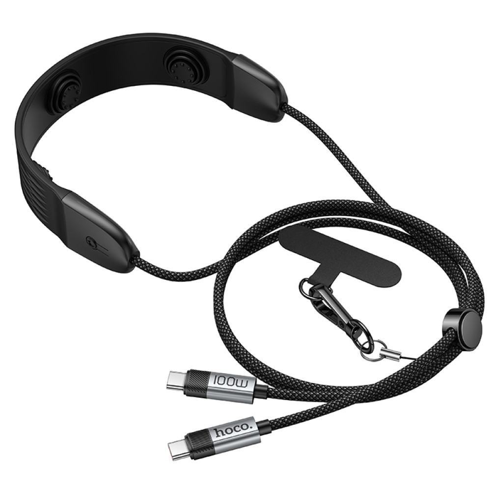 Data Cable Hoco U145 Type-C to Type-C 100W 1.4m (з підвіскою для шиї та масажером)