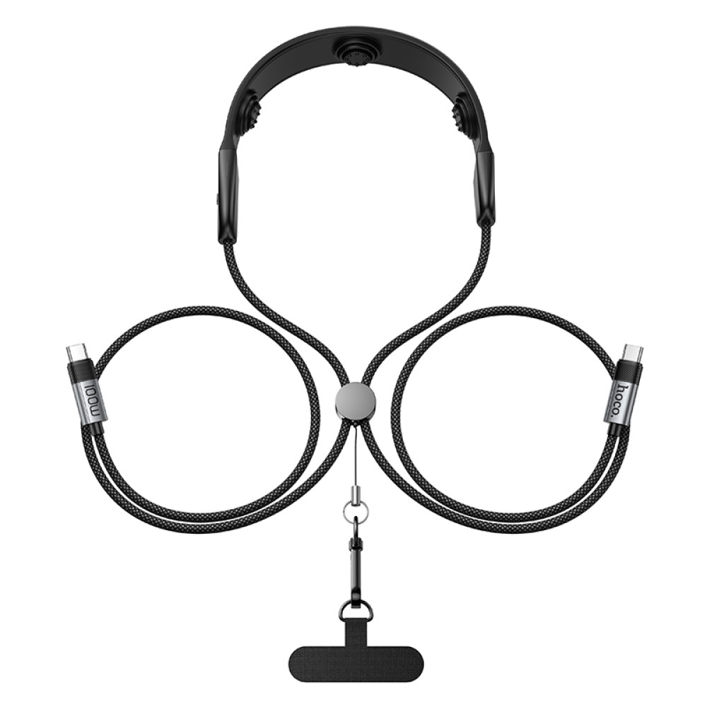 Data Cable Hoco U145 Type-C to Type-C 100W 1.4m (з підвіскою для шиї та масажером)