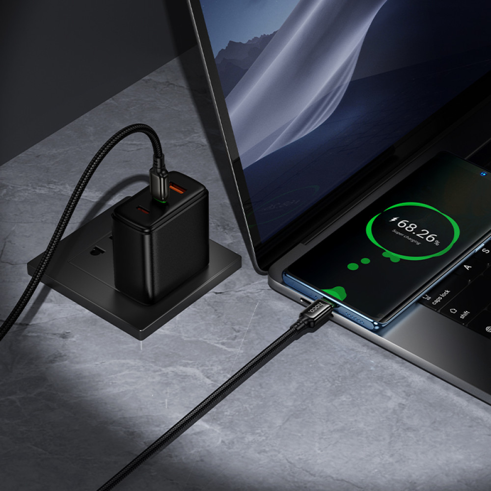 Data Cable Hoco X127 Exceed Type-C to Type-C 60W 1m