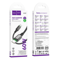 Data Cable Hoco X127 Exceed Type-C to Type-C 60W 1m
