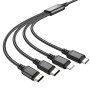 Data Cable Hoco X76 4in1 Super USB to Type-C+Type-C+Lightning+Micro 1m
