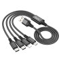 Data Cable Hoco X76 4in1 Super USB to Type-C+Type-C+Lightning+Micro 1m