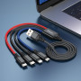 Data Cable Hoco X76 4in1 Super USB to Type-C+Type-C+Lightning+Micro 1m