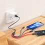 Data Cable Hoco X76 4in1 Super USB to Type-C+Type-C+Lightning+Micro 1m