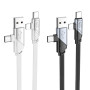 Data Cable Hoco U119 4-in-1 Machine (USB/Type-C to Lightning/Type-C) (2.4A-3A/27W-60W)1.2m