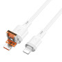 Data Cable Hoco U131 Afortunado 2in1 USB+Type-C to Lightning 27W 1.2m