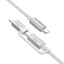 Data Cable Hoco U134 Primero 2in1 Type-C to Type-C+Lightning 3A 1.2m