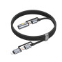 Data Cable Hoco U138 All-in-one Lightning + Type-C to Type-C + прикурювач (27W,3A,60W) 1.2m