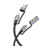 Data Cable Hoco U138 All-in-one USB + Type-C to Type-C + прикурювач (3A,60W) 1.2m