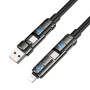 Data Cable Hoco U143 Joy 4in1 USB to Type-C + Lightning to Type-C 240W 1.2m