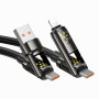 Data Cable Hoco U143 Joy 4in1 USB to Type-C + Lightning to Type-C 240W 1.2m