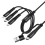 Data Cable Hoco X123 Victory 6in1 USB+Type-C to Lightning+Type-C+Micro 3A 1m