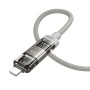 Data Cable Hoco U151 Goldsmith 4in1 Type-C to USB + Type-C to Lightning 240W 1.2m