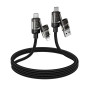 Data Cable Hoco U151 Goldsmith 4in1 Type-C to USB + Type-C to Lightning 240W 1.2m