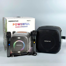 Колонка HOPESTAR Party one RGB на ременці та з 2-ма мікрофонами 80W, 12500mAh (28,3*22,8*27,1 см)
