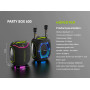Колонка HOPESTAR Party Box 600 RGB з 2-ма мікрофонами 300W, 30000mAh (30,8*26,1*35,6 см)