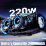 Колонка HOPESTAR H90 з мікрофоном 220W, 24000mAh (43,7*21,2*20,3 см)