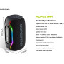 Колонка HOPESTAR P65 Club 220W, 24000mAh (11,1*11,1*11,1 см)