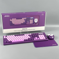 Клавіатура бездротова + 4D мишка Jedel WS737 (з Eng розкладкою) VIOLET