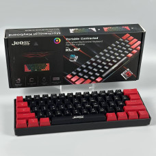 Клавіатура дротова Jedel KL-69 Gaming anti-ghost, RGB підсвічування (61 клавіша) (з Eng розкладкою) RED