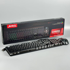 Клавіатура дротова + 3D мишка Jedel GK110+ Gaming з підсвічуванням (з Eng розкладкою)