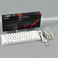 Клавіатура дротова Jedel KL-141 Gaming райдужне підсвічування (68 клавіш) (з Eng розкладкою) WHITE