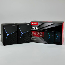 Колонка комп'ютерна Jedel S-553 з RGB підсвічуванням (USB+3.5mm) (10,0*6,7*6,5 см)