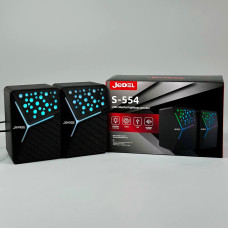 Колонка комп'ютерна Jedel S-554 з RGB підсвічуванням (USB+3.5mm) (10,0*6,7*6,5см)