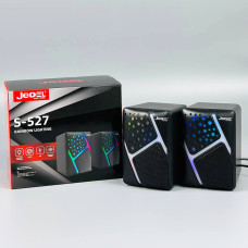 Колонка комп'ютерна Jedel S-527 з RGB підсвічуванням (USB+3.5mm) (10,0*8,0*7,0 см)