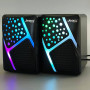 Колонка комп'ютерна Jedel S-527 з RGB підсвічуванням (USB+3.5mm) (10,0*8,0*7,0 см)