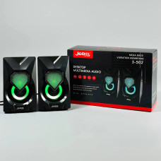 Колонка комп'ютерна Jedel S-502 з RGB підсвічуванням (USB+3.5mm) (10,5*6,5*6,0 см)